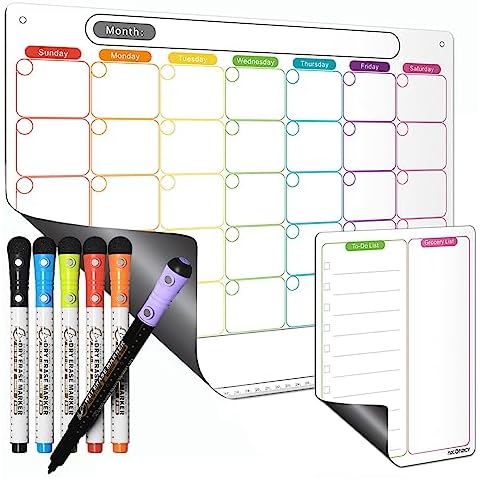 Mag-Fancy Magnetic Wet Erase Marker Set - Fine Tip Water Base Arylic Marker Erasable Liquid Chalk Pen 9 Colors