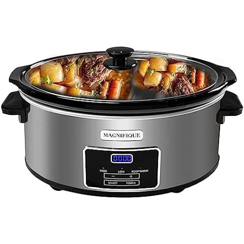 Sunvivi Double Slow Cooker,2 Pot Small Mini Crock Buffet Servers and  Warmer,Dual Pot Oval Manual Slow Cooker with Adjustable Temp Removable  Ceramic
