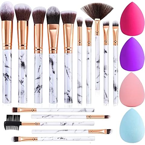 DUAIU Makeup Brushes Set - 12Pcs Makeup Brushes Premium Synthetic Bristles  Foundation Powder Flawless Face Brush Contour Concealers Eyeshadow Blush  Makeup Brush Set (Coffee)