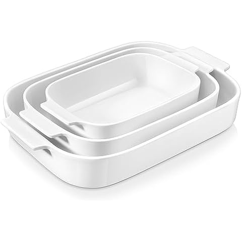 Baking Dishes for Oven, 3 Pcs Casserole Dish Blue, Ceramic Baking Dishes  for Casseroles (4.9/7.8/11.7) 