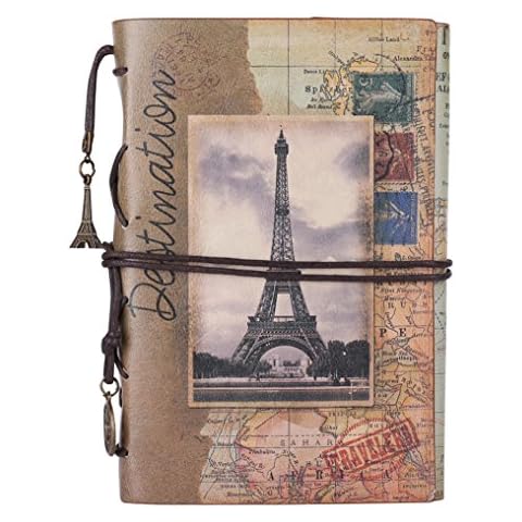  MALEDEN Leather Journal Refillable, Premium Spiral Notebook  Classic Binder Vintage Embossed Travelers Journal with Blank Paper and  Retro Pendants (Red) : Office Products