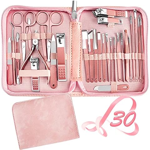 Travel Manicure Set, Mens Grooming kit Women Nail Manicure Kit 8 in 1,  Aceoce Manicure Pedicure Kit Manicure Set Professional Gift for Family  Friends