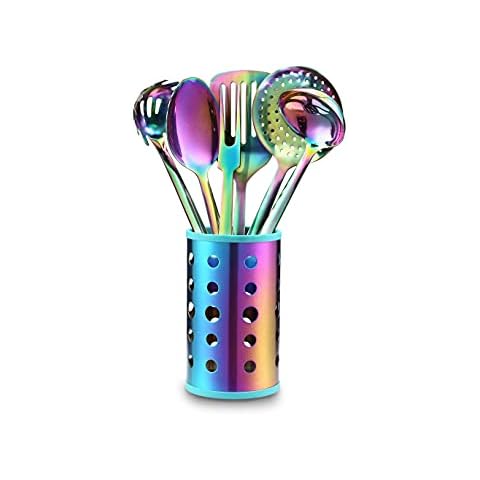 Dishwasher Safe Rainbow Titanium Cutlery Knife Set, Marco Almond Kya27 Kitchen 