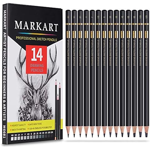 HIFORNY 24 Pieces Graphite Sketching Pencil Set - Graphite Pencils