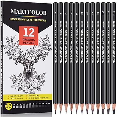 Prina 50 Pack Drawing Set Sketch Kit, Sketching Supplies with 3-Color Sketchbook, Graphite, and Charcoal Pencils, Pro Art Drawing Kit for Artists