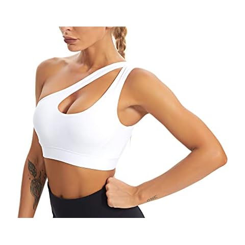 MATHACINO Sports Bra for Women, Criss Cross Racerback Yoga Bra Gym Top  Workout Bra with Removable Pad Medium Support