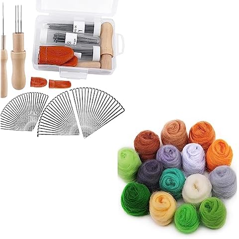 Mayboos 132 Pcs Needles Wool Felting Needles Supplies Felting Tools Needle  Felting Tool with 3 Sizes