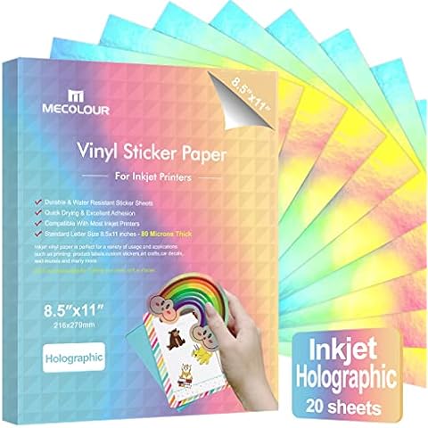 MECOLOUR Printable Temporary Tattoo Paper 8.5X11 10 Sets for