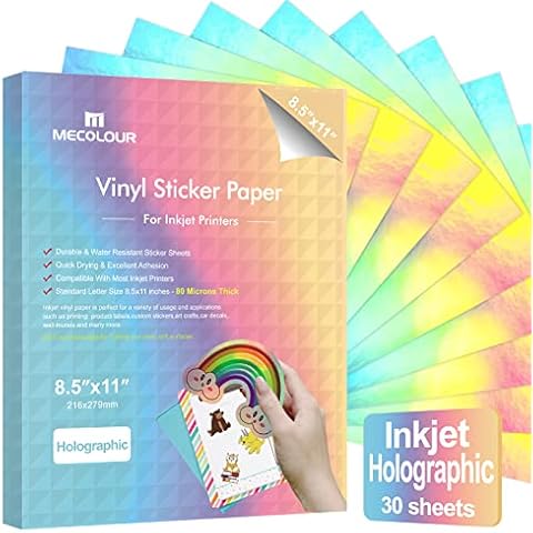 MECOLOUR Printable Temporary Tattoo Paper for LASER Printer,8.5X11 10  Sheets, DIY Image Transfer Decal Paper for Skin