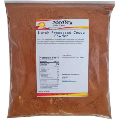 Black cocoa powder by Medley hills farm 1 Lb. in Reusable Container - Great  Black cocoa powder for baking - Dutch Processed Cocoa Powder - Unsweetened