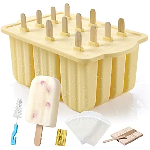 Mchoice Popsicle Molds Silicone Ice Pop Mold, 10 Pieces BPA Free Popsicle  Mold Reusable Easy Release Ice Pop Maker with Cleaning Brush and Funnel 