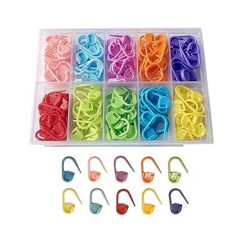 LUNARM 315 Pieces Stitch Locking Clip, Colorful Knitting Markers Crochet  Clips with 15 Pieces Big Eyes Blunt Sewing Needles (2inch/2.3inch/2.7inch)