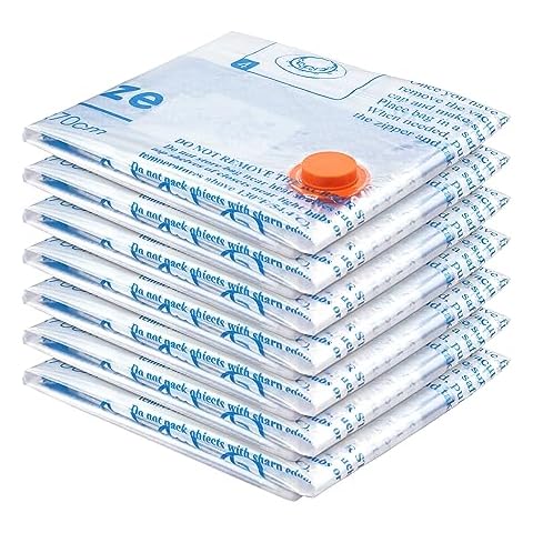 Meiqihome vacuum storage bags 7 jumbo, space saver sealer bags with travel  hand pump, airtight compression