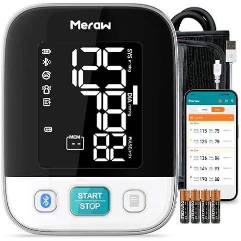 Meraw Bluetooth Wrist Blood Pressure Machine,2023 Upgrade FSA HSA Approved  High Accuracy Blood Pressure Cuff Wrist 5.3-8.5 inch with Irregular  Heartbeat Monitoring, Unlimited Memories in APP (Aspen)