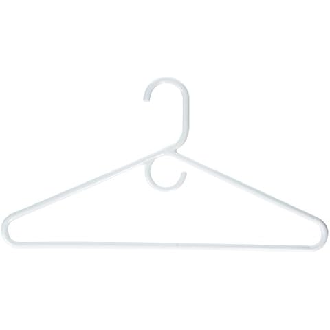 Merrick Giant Hanger - 12 Pieces - White Plastic Hangers (White) (19 wide)