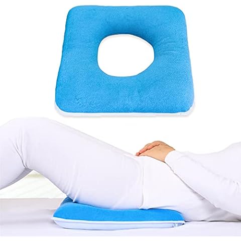 MESINURS Bedridden Air Inflatable Seat Cushion with Full Back for  Wheelchair, Anti-Bedsore Seat Pad for Elderly Disabled Handicap (A)