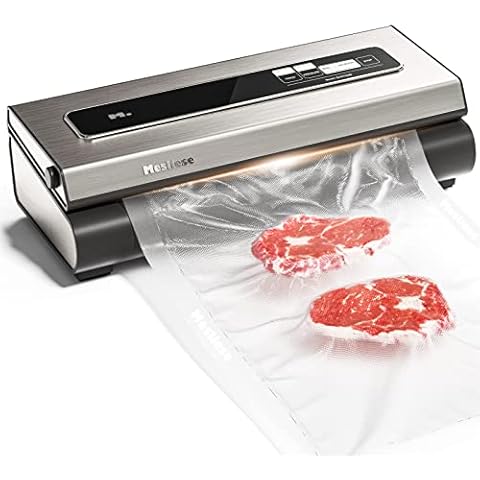 NESCO VS-12, Deluxe Vacuum Sealer with Bag Starter Kit and Viewing Lid,  Compact Design, Silver 