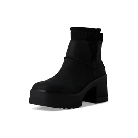 Microfiber Platform Boots for Women