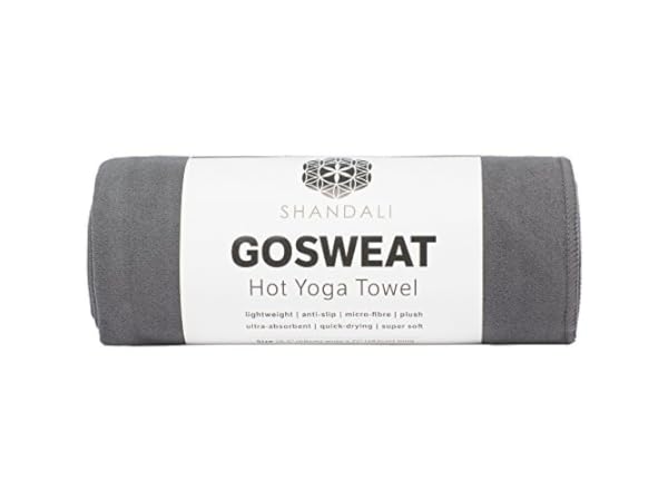 Gaiam Yoga Towel - Mat Sized Active Dry Non Slip Moisture Wicking Sweat  Absorbent Microfiber Hot Yoga Towel for Women & Men