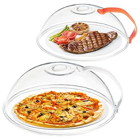  Microwave Splatter Cover for Food Large Microwave Plate Food  Cover With Easy Grip Handle Anti-Splatter Lid With Enlarge Perforated Steam  Vents,11.5 Inch,BPA Free & Dishwasher Safe: Home & Kitchen