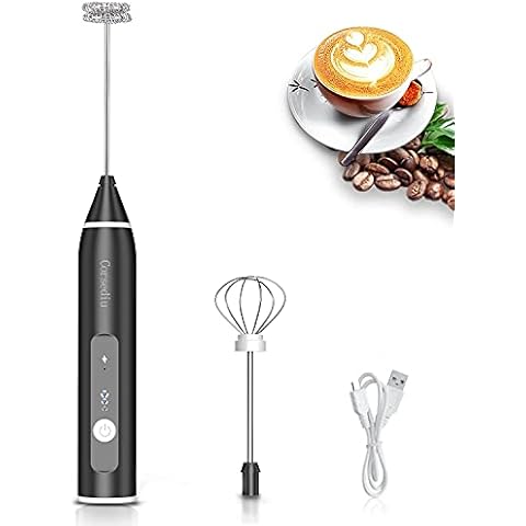 ELITAPRO Ultra-High-Speed 19,000 RPM, Milk Frother Double Whisk, Unique Detachable Egg Beater and Stand for Quick Preparation