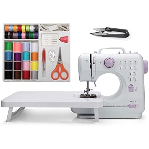 Sewing Machine Portable, 2-Speed Mini Sewing Machine for Beginners, Safe  Sewing Kit & Easy to Use Small Sewing Machine with Extension Table, Light,  Foot Pedal, Best Gift for Kids Women and Household