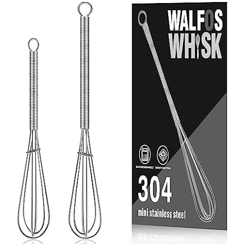  Mini Whisks Stainless Steel, Small Whisk, 5.5in and 7in Tiny  Whisk for Whisking, Beating, Blending Ingredients, Mixing Sauces: Home &  Kitchen