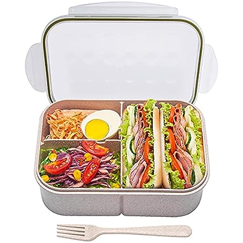 LA TALUS Lunch Box Leak Proof Food Grade Large Capacity Microwave Safe  Temperature Resistant Storage Portable Silicone Bento Box with Lid School