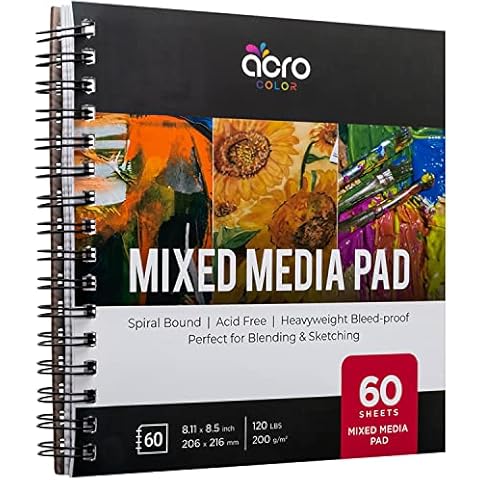 Acro Color Marker Paper Sketchbook - Marker Sketchbook with Bleedproof Smooth Coated Art Paper, 120 GSM 80 lbs - Marker Pad for Alcohol Markers, Sketc
