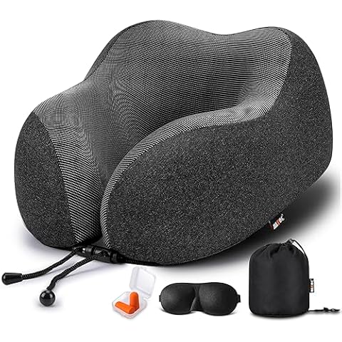 Gorilla Grip  Travel Velvet Memory Foam Neck Pillow