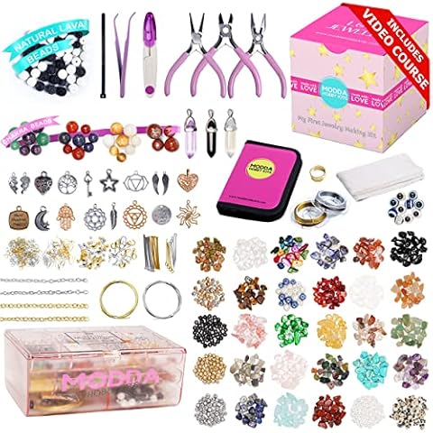 Jewelry Making Kit, 1960 pcs, Supplies Includes Beads, Instructions,  Findings, Wire for Bracelet, Necklace, Earrings Making Kit for Adults by  Inscraft