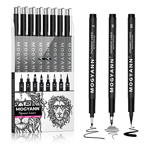 Brite Crown Drawing And Sketching Pens Set - 10 Black Fineliner Pens 0.2mm  To 1.0mm Width Tips & 2.5mm Micro Calligraphy Brush-tip Pen, Ideal Gift  Idea For Artists And Beginners - Yahoo Shopping