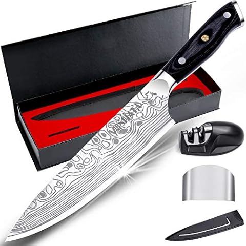 A Good Knife For High-end Chefs: Durable Fish Scale Chef's Knife, Sharp And  High Strength, Special Texture, Even Cutting, Non-stick Knife, No Tired  Hands, Easy To Cut Thin ! Ln9195 - Temu