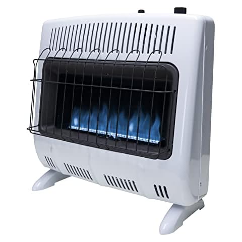 UTY 30,000 BTU Natural Gas / Propane Wall Heater for Indoor Use - Dual  Fuel, with Fan Blower, white, 28 x 11 x 24