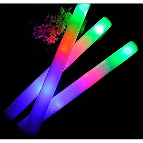 Mr Party King Pack of 100 Custom LED Party Foam Light Sticks Batons for  Wedding, Parties, Birthdays, Guests, Party, DJ, Concerts, Festivals,  Events