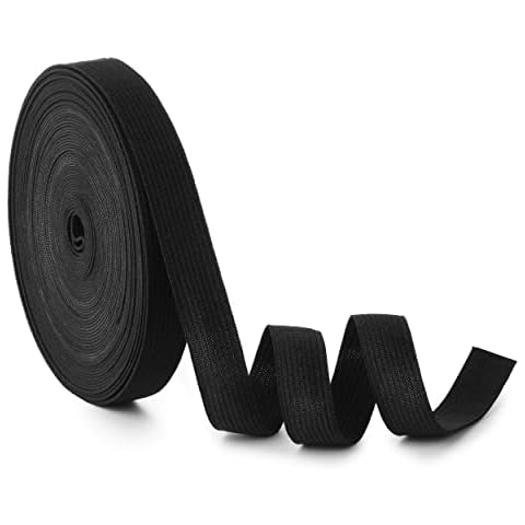 Magnoloran 2 Pack 10 Yard 1.5 Inch Wide Sewing Elastic Band Knit Elastic  Spool Braided Elastic Heavy Stretch High Elasticity for Sewing Pants  Waistband Wigs Skirts Craft DIY Projects (Black&White)
