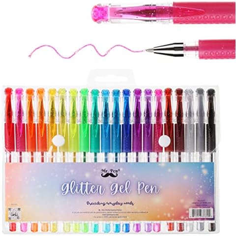 Aen Art Glitter Gel Pens, Colored Gel Markers Pen Set with 40%  More Ink for Adult Coloring Books, Drawing, Journaling and Doodling (30  Colors) : Arts, Crafts & Sewing