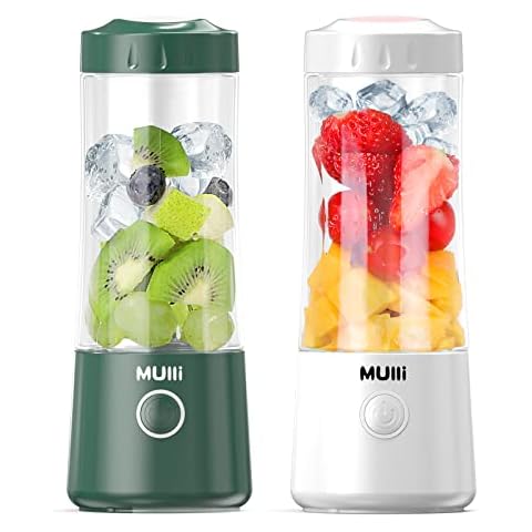 Mulli Portable Blender,USB Rechargeable Personal Mixer for Smoothie and  Shakes, Mini Blender with Six Blades for Baby Food,Travel,Gym and More