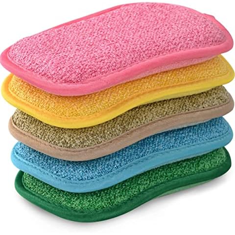 DecorRack Cleaning Scrub Sponges for Kitchen, Dishes, Bathroom