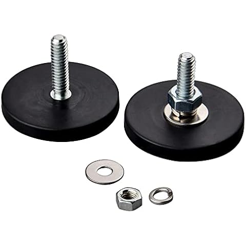 4 Pack Scratch Proof Neodymium Magnets With Rubber Coating And M6 Male  Thread, Super Strong Magnetic Mount For Lighting