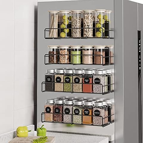 Kitsure Spice Rack Organizer for Cabinet - 2 Packs, Easy-to