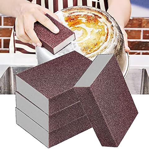 Nano Carborundum Sponge with Handle, Nano Emery Sponges Rust