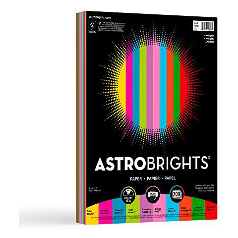 Astrobrights Color Paper, 8.5 x 11, 24 lb./89 Gsm, Spectrum