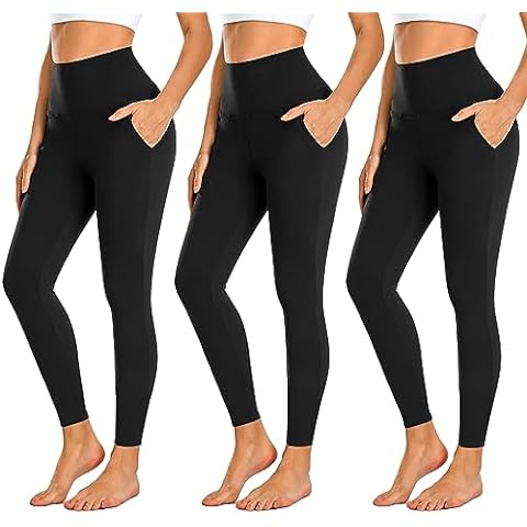  3 Pack Leggings For Women High Waisted No See-Through Tummy  Control Soft Yoga Pants Womens Workout Athletic Running Leggings