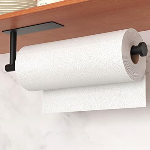 SUNTECH Paper Towel Holder Under Kitchen Cabinet - Self Adhesive Towel  Paper