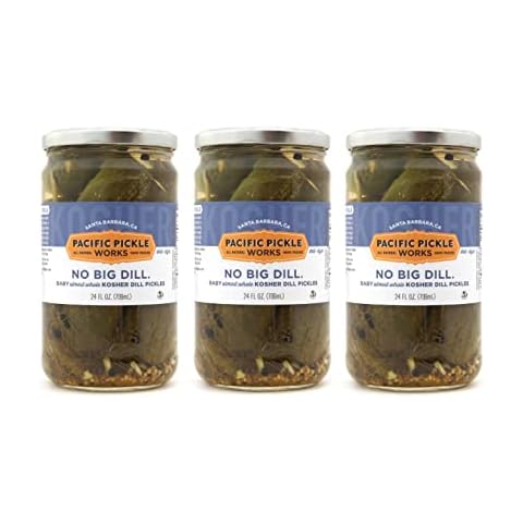  Mrs. Kleins Large Hot Pickles, Bold Spicy Dill Pickle Snack, Spicy Giant Dill Pickles Made with Natural Ingredients, Kosher, Low Carb,  Gluten Free & Vegan