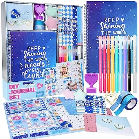 VERTOY DIY Journal Set for Girls Ages 8-12 - Kids Scrapbook Diary