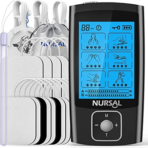 4 In 1 - D.I.Y & Tens Unit & EMS & Massage Muscle Stimulator, Dual Channel  TENS Units Therapy Machine For Pain Relief, FDA Cleared Rechargeable  Electronic Pulse Massager,With 12pcs Electrode Pads