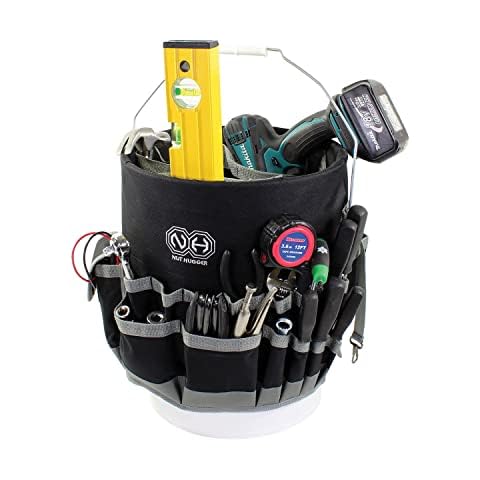 Nut Hugger nut hugger screw storage organizer- 6 interior dividers and 13  exterior pockets - carrier for screws, nails, electrical wire