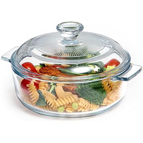 Simax Casserole Dish Set, Set of 3 Casserole Dish with Lid, Round Glass  Cookware, Borosilicate Glass, Made In Europe 0.75 Quart, 1 Quart and 1.5  Quart